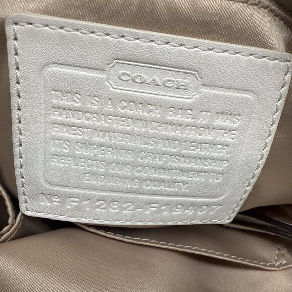 Coach Cream Perforated Butter Soft Leather Crossbody Purse. Like New! - Picture 7 of 10